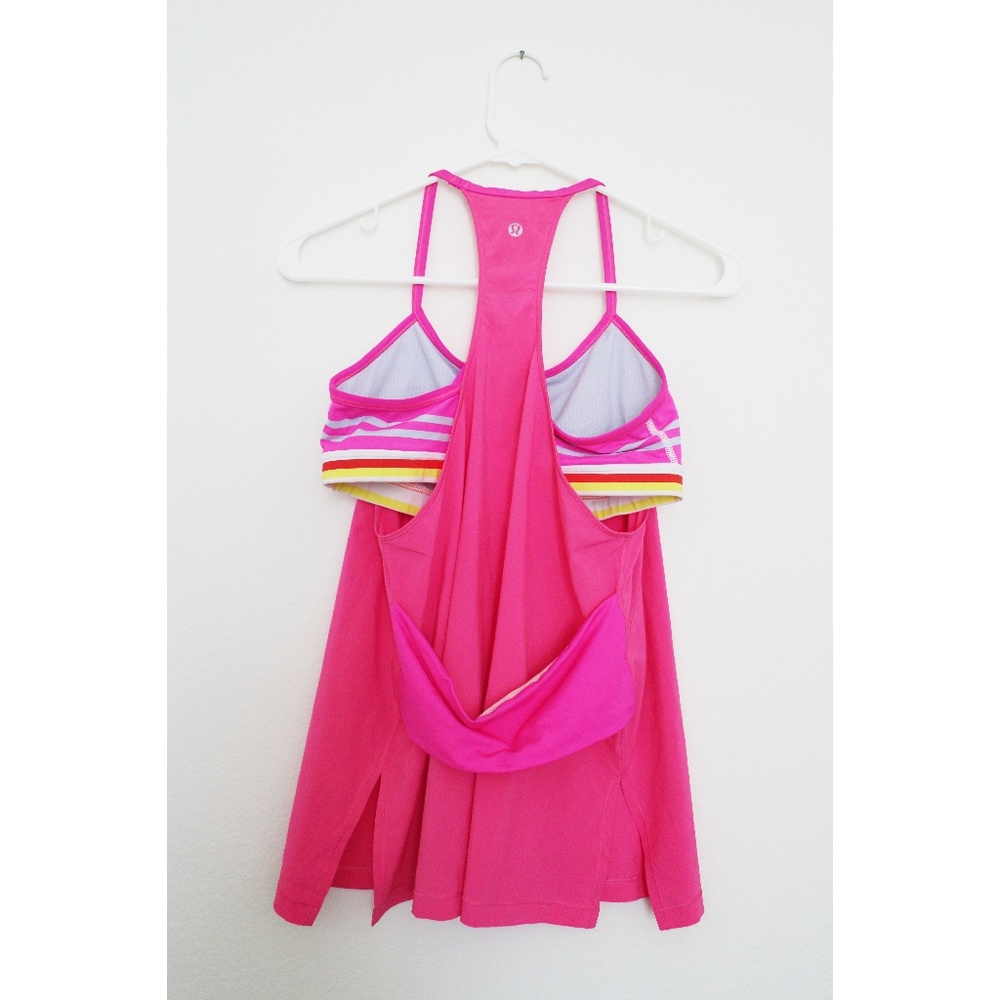 Lululemon Amped Top Raspberry Glo Light Groovy 6 - image 3